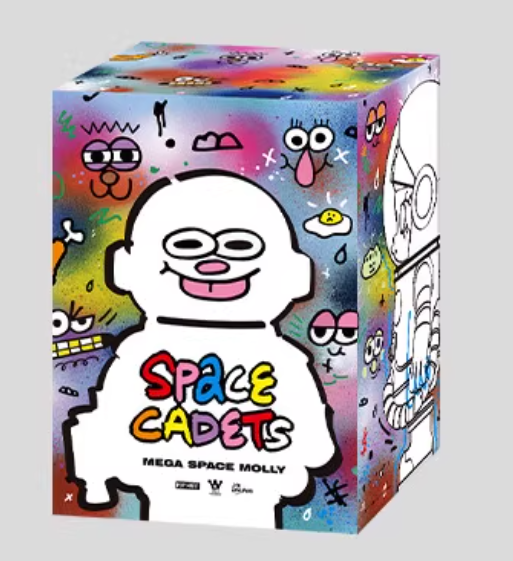 POPMART SPACE MOLLY × Jon Burgerman – CADETS Monster Series 400% Blind Box Art Toy