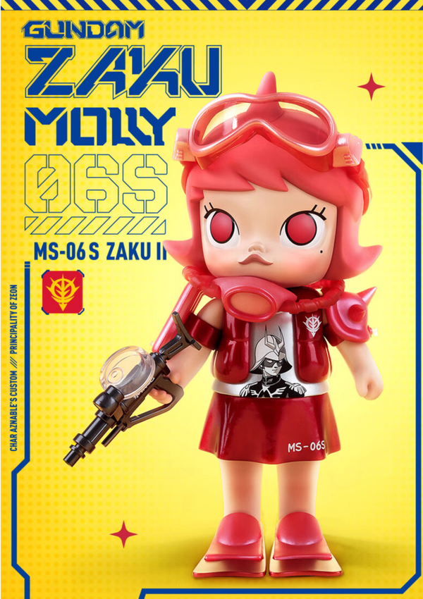 POP MART MOLLY × ZAKU (Char’s Custom Version) Figure