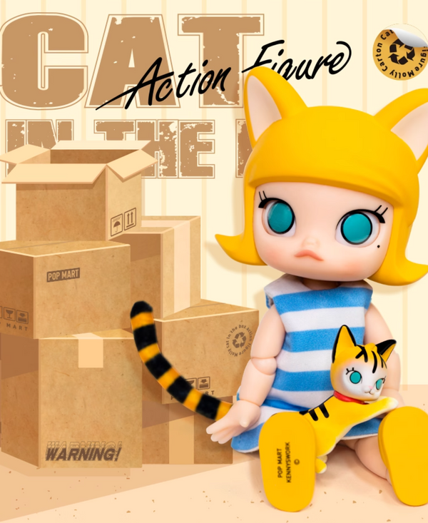 POP MART MOLLY – Cat in the Box BJD Articulated Figure 🐾