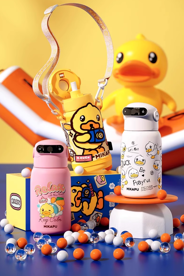 B.Duck Official Children's Fingerprint Thermos Cup