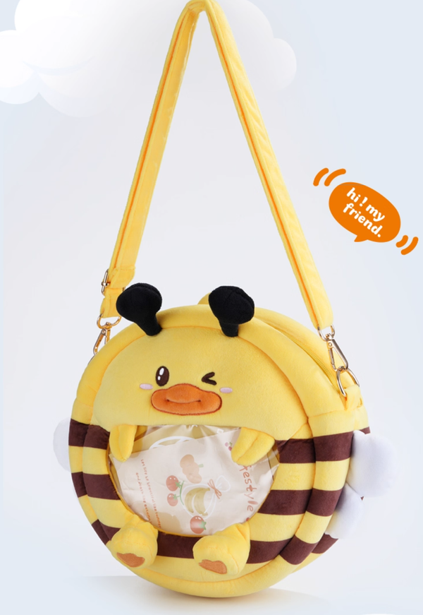 B.Duck Official Little Yellow Duck Animal Series Plush Display Bag