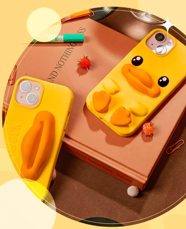B.Duck Official Little Yellow Duck Classic Series 3D Silicone Phone Case